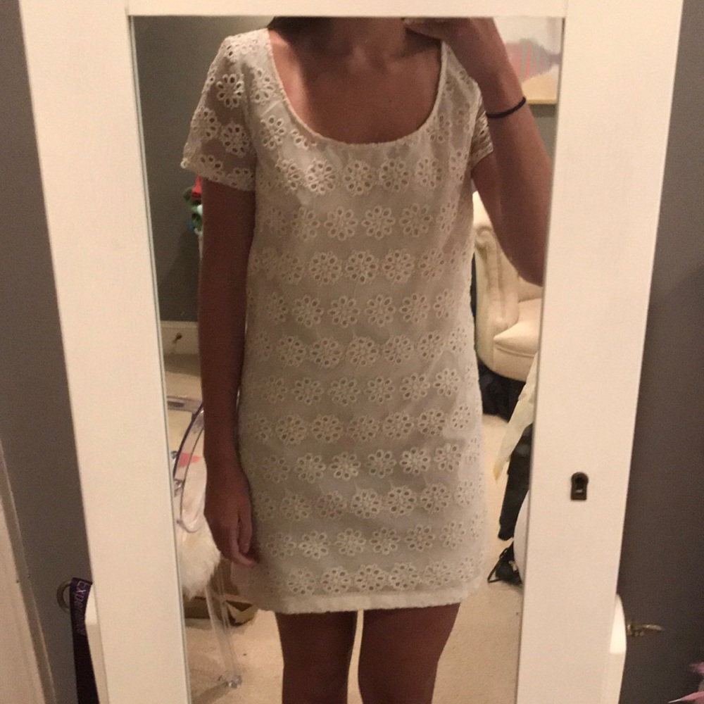 Urban Outfitters Off White Eyelet Dress